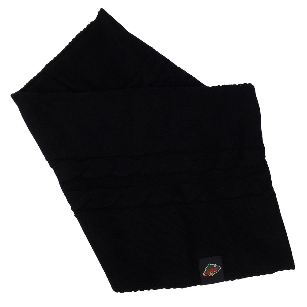 Minnesota Wild Adidas NHL Knit Infinity Scarf Woven Label Team Logo Black New
